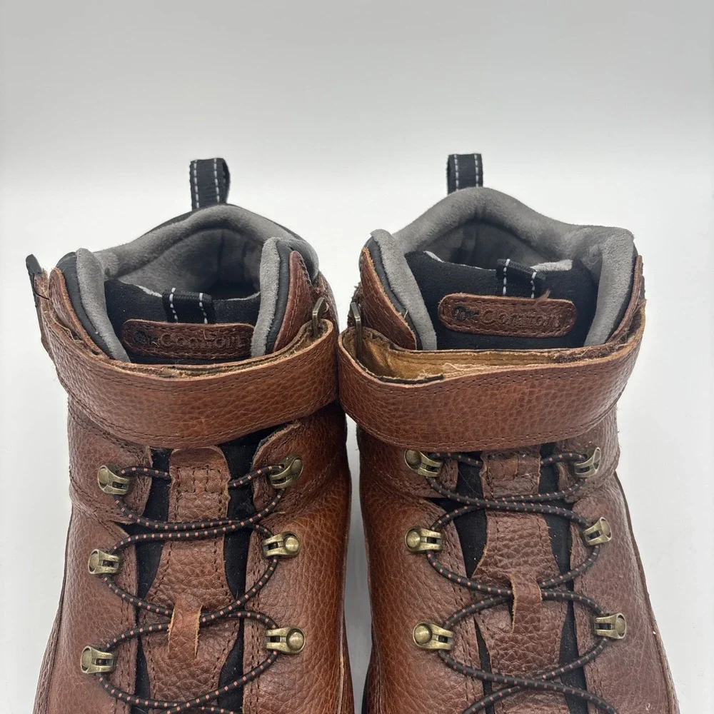 Dr Comfort Ranger Lace‎ Up Ankle Work Boots Men Size 12 W Brown Leather